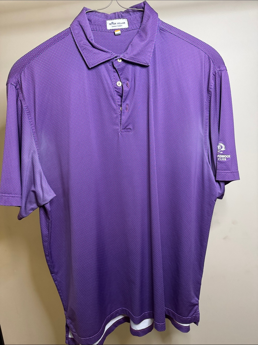 Peter Millar Purple Performance Golf Polo